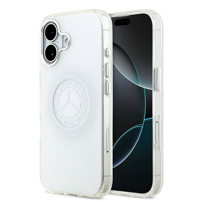 iPhone 17 Kılıf Mercedes Benz Orjinal Lisanslı M-safe Şarj Özellikli Buzlu PC Nostaljik Yıldız Dizayn Kapak