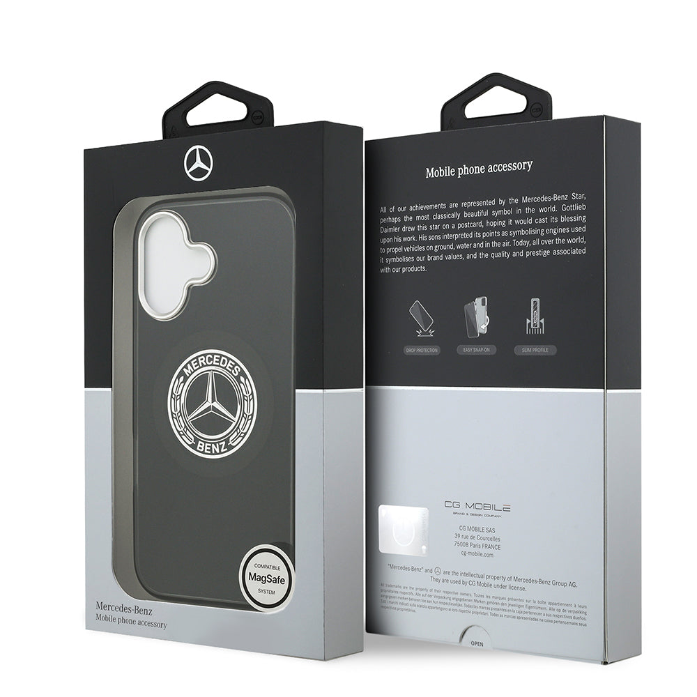 iPhone 17 Kılıf Mercedes Benz Orjinal Lisanslı M-safe Şarj Özellikli Çift Katmanlı PC Nostaljik Yıldız Dizayn Kapak