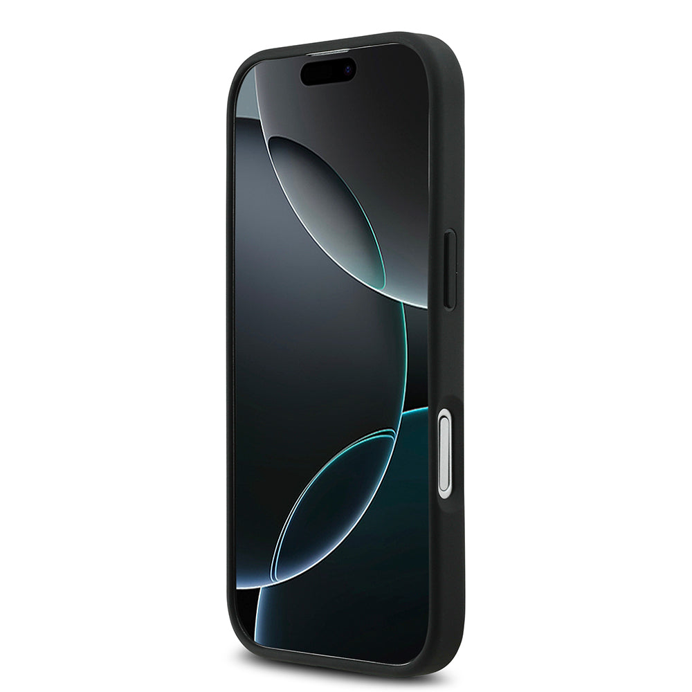 iPhone 17 Kılıf Mercedes Benz Orjinal Lisanslı M-safe Şarj Özellikli Dokulu Desenli Deri Kapak