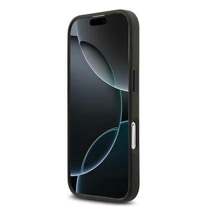 iPhone 17 Kılıf Mercedes Benz Orjinal Lisanslı M-safe Şarj Özellikli Dokulu Desenli Deri Kapak