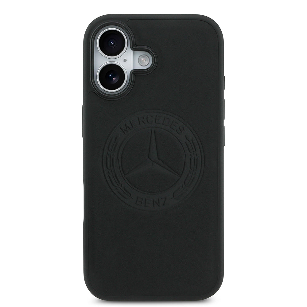 iPhone 17 Kılıf Mercedes Benz Orjinal Lisanslı M-safe Şarj Özellikli Hakiki Deri Nostaljik Yıldız Dizayn Kapak