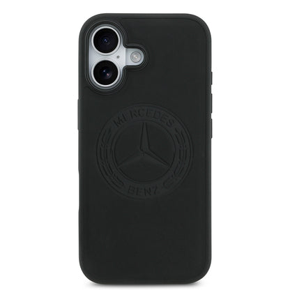 iPhone 17 Kılıf Mercedes Benz Orjinal Lisanslı M-safe Şarj Özellikli Hakiki Deri Nostaljik Yıldız Dizayn Kapak