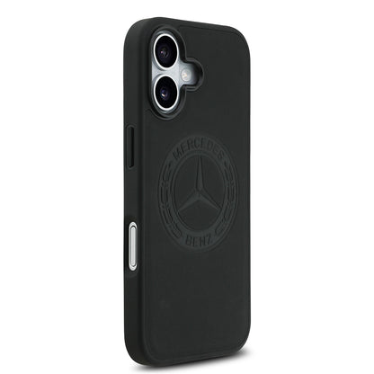 iPhone 17 Kılıf Mercedes Benz Orjinal Lisanslı M-safe Şarj Özellikli Hakiki Deri Nostaljik Yıldız Dizayn Kapak