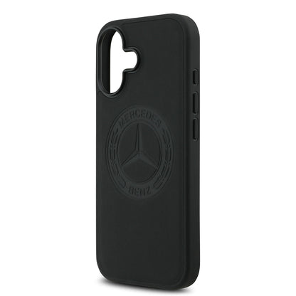 iPhone 17 Kılıf Mercedes Benz Orjinal Lisanslı M-safe Şarj Özellikli Hakiki Deri Nostaljik Yıldız Dizayn Kapak