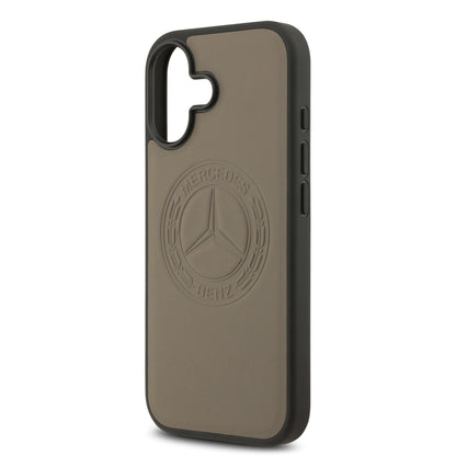 iPhone 17 Kılıf Mercedes Benz Orjinal Lisanslı M-safe Şarj Özellikli Hakiki Deri Nostaljik Yıldız Dizayn Kapak