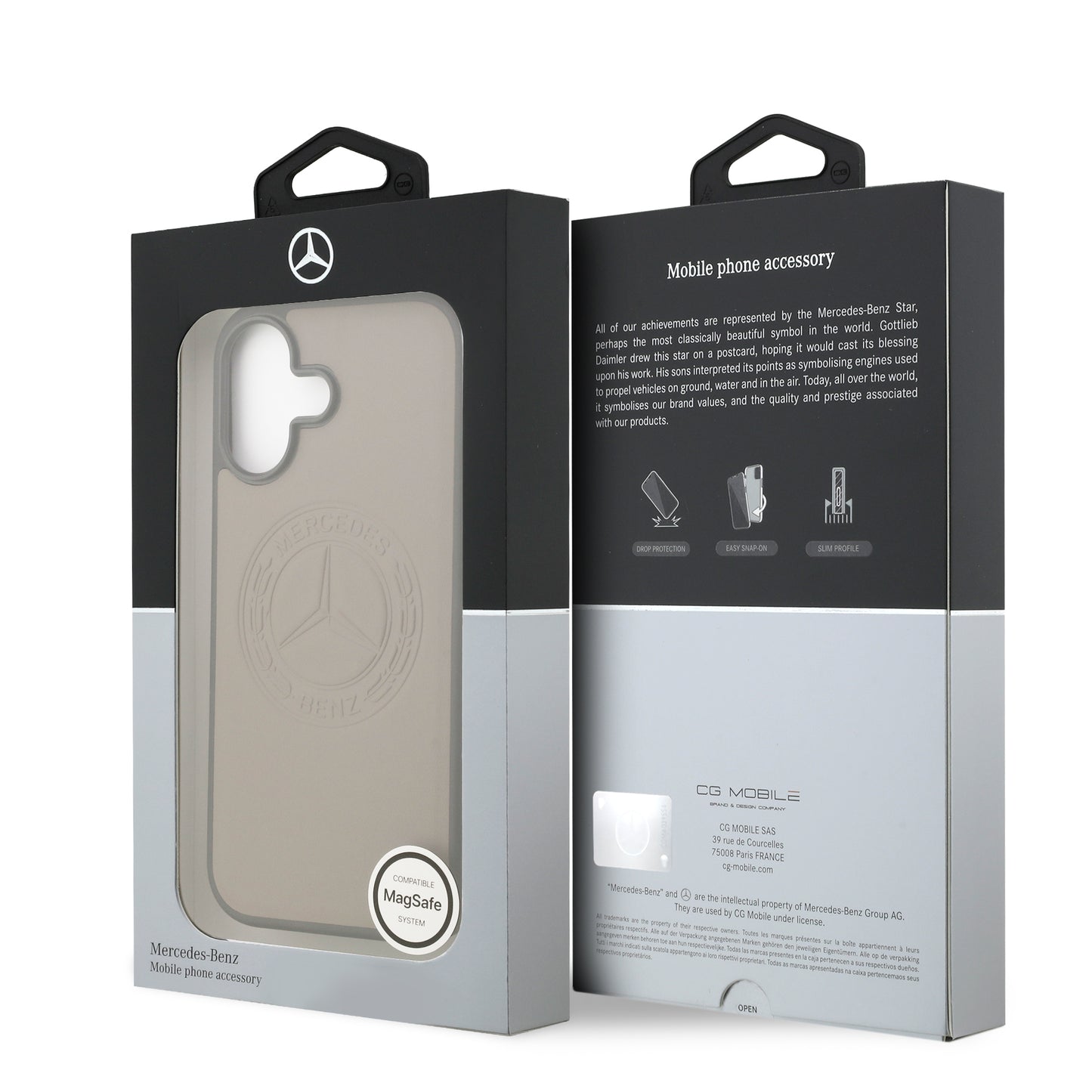 iPhone 17 Kılıf Mercedes Benz Orjinal Lisanslı M-safe Şarj Özellikli Hakiki Deri Nostaljik Yıldız Dizayn Kapak