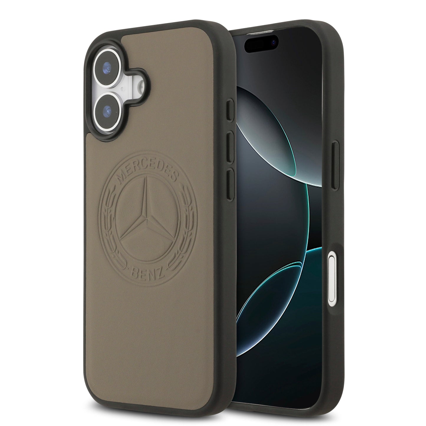 iPhone 17 Kılıf Mercedes Benz Orjinal Lisanslı M-safe Şarj Özellikli Hakiki Deri Nostaljik Yıldız Dizayn Kapak