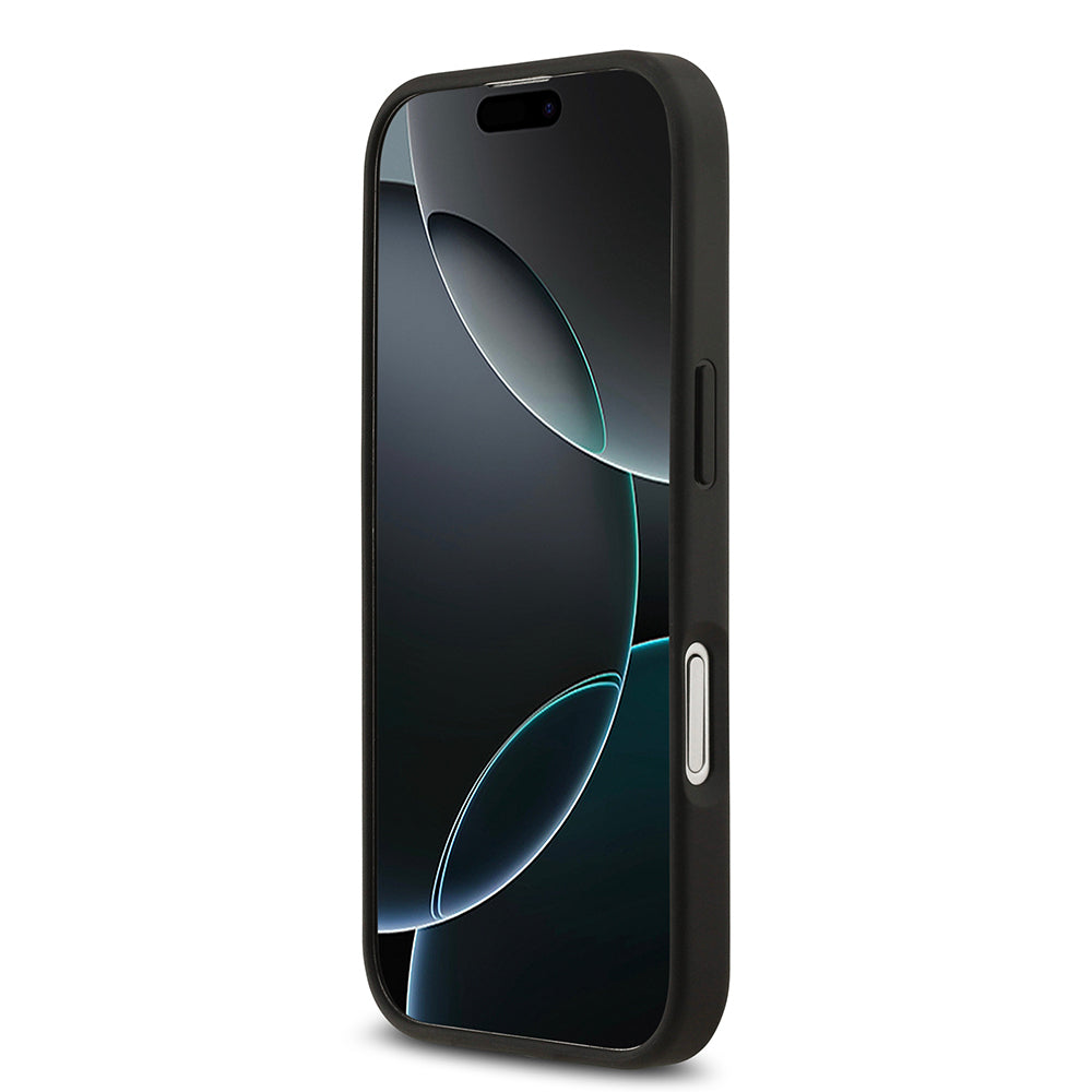 iPhone 17 Kılıf Mercedes Benz Orjinal Lisanslı M-safe Şarj Özellikli Şeritli Yıldız Desenli Metal Logolu Deri Kapak