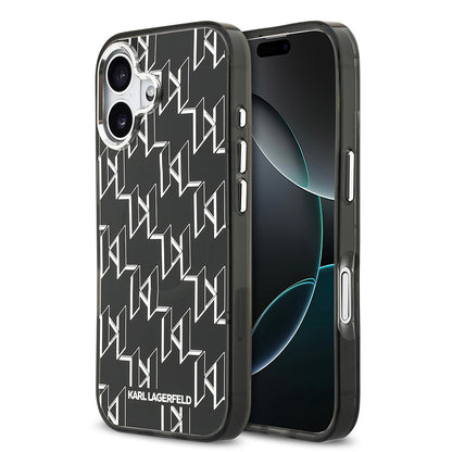 iPhone 17 Kılıf Orjinal Lisanslı M-safe Şarj Özellikli Karl Lagerfeld IML Baskılı Monogram Dizayn Kapak