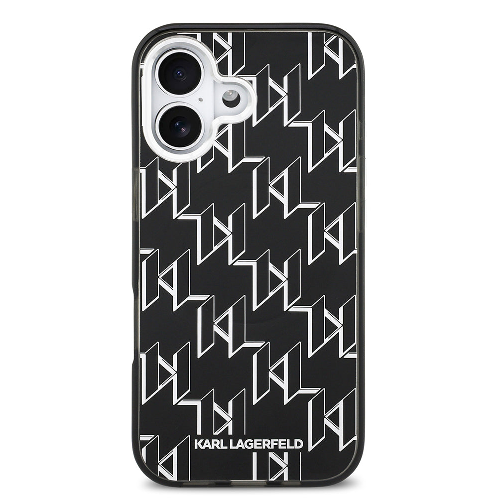 iPhone 17 Kılıf Orjinal Lisanslı M-safe Şarj Özellikli Karl Lagerfeld IML Baskılı Monogram Dizayn Kapak