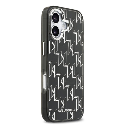 iPhone 17 Kılıf Orjinal Lisanslı M-safe Şarj Özellikli Karl Lagerfeld IML Baskılı Monogram Dizayn Kapak