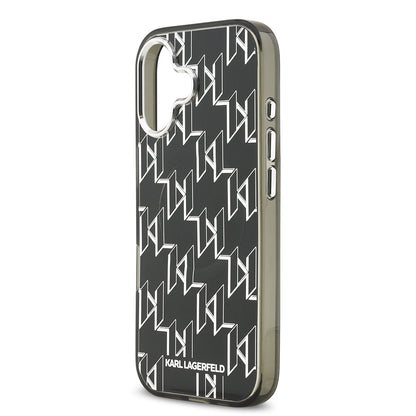 iPhone 17 Kılıf Orjinal Lisanslı M-safe Şarj Özellikli Karl Lagerfeld IML Baskılı Monogram Dizayn Kapak