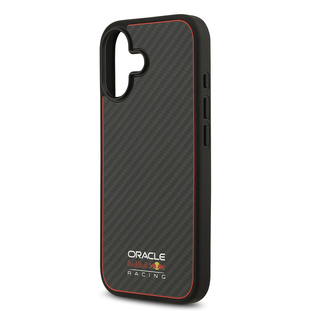 iPhone 17 Kılıf Redbull Orjinal Lisanslı M-safe Şarj Özellikli Karbon Fiber Parlayan Logolu Kevlar Kapak