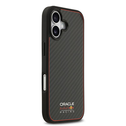 iPhone 17 Kılıf Redbull Orjinal Lisanslı M-safe Şarj Özellikli Karbon Fiber Parlayan Logolu Kevlar Kapak