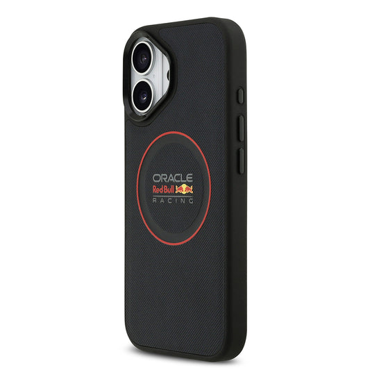 iPhone 17 Kılıf Redbull Orjinal Lisanslı M-safe Şarj Özellikli Kırmızı Halka ve Logo Kabartmalı PU Deri Kapak