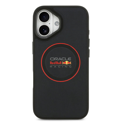 iPhone 17 Kılıf Redbull Orjinal Lisanslı M-safe Şarj Özellikli Kırmızı Halka ve Logo Kabartmalı PU Deri Kapak