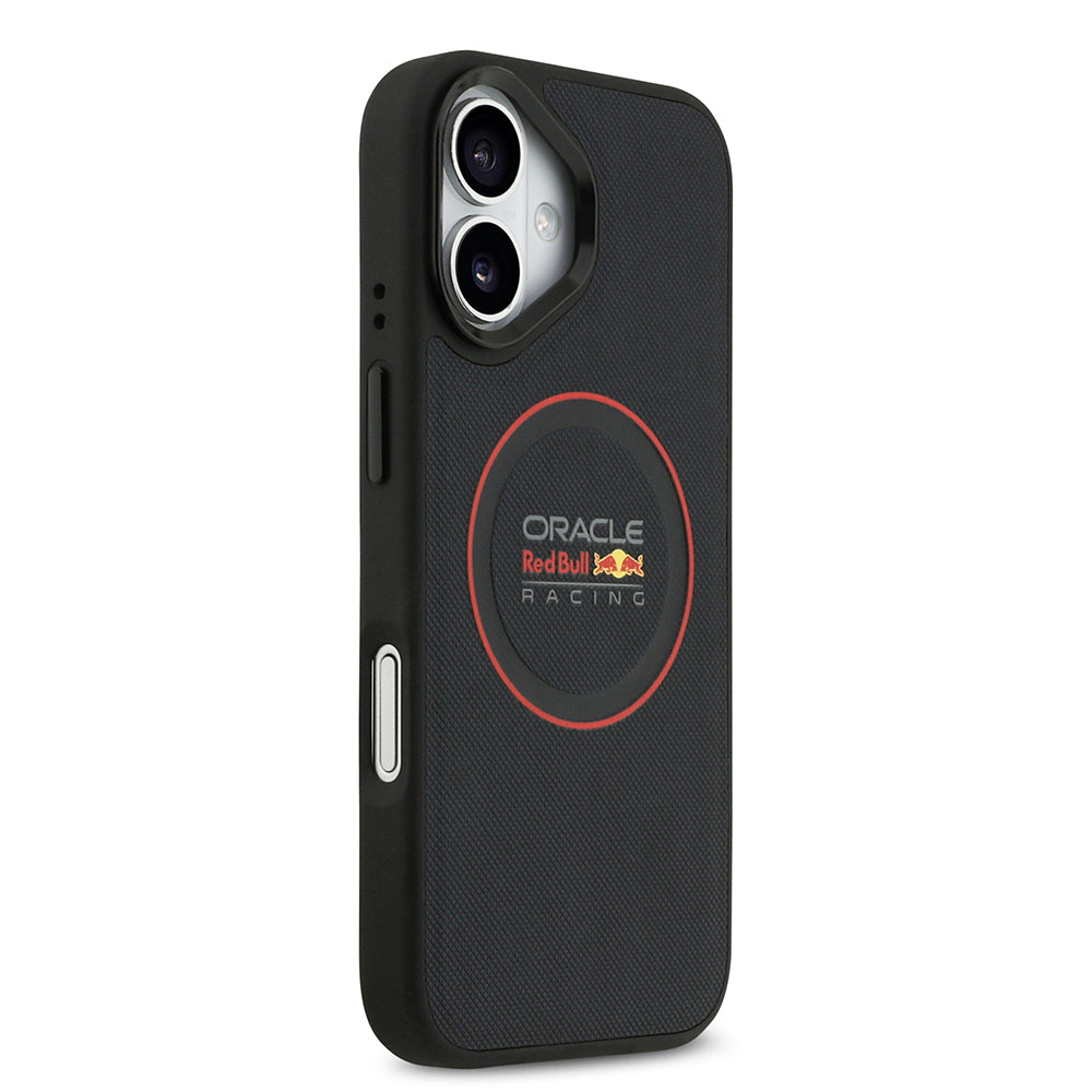 iPhone 17 Kılıf Redbull Orjinal Lisanslı M-safe Şarj Özellikli Kırmızı Halka ve Logo Kabartmalı PU Deri Kapak