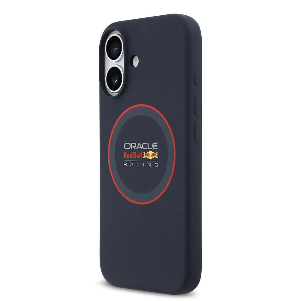 iPhone 17 Kılıf Redbull Orjinal Lisanslı M-safe Şarj Özellikli Kırmızı Halka ve Logo Silikon Kapak