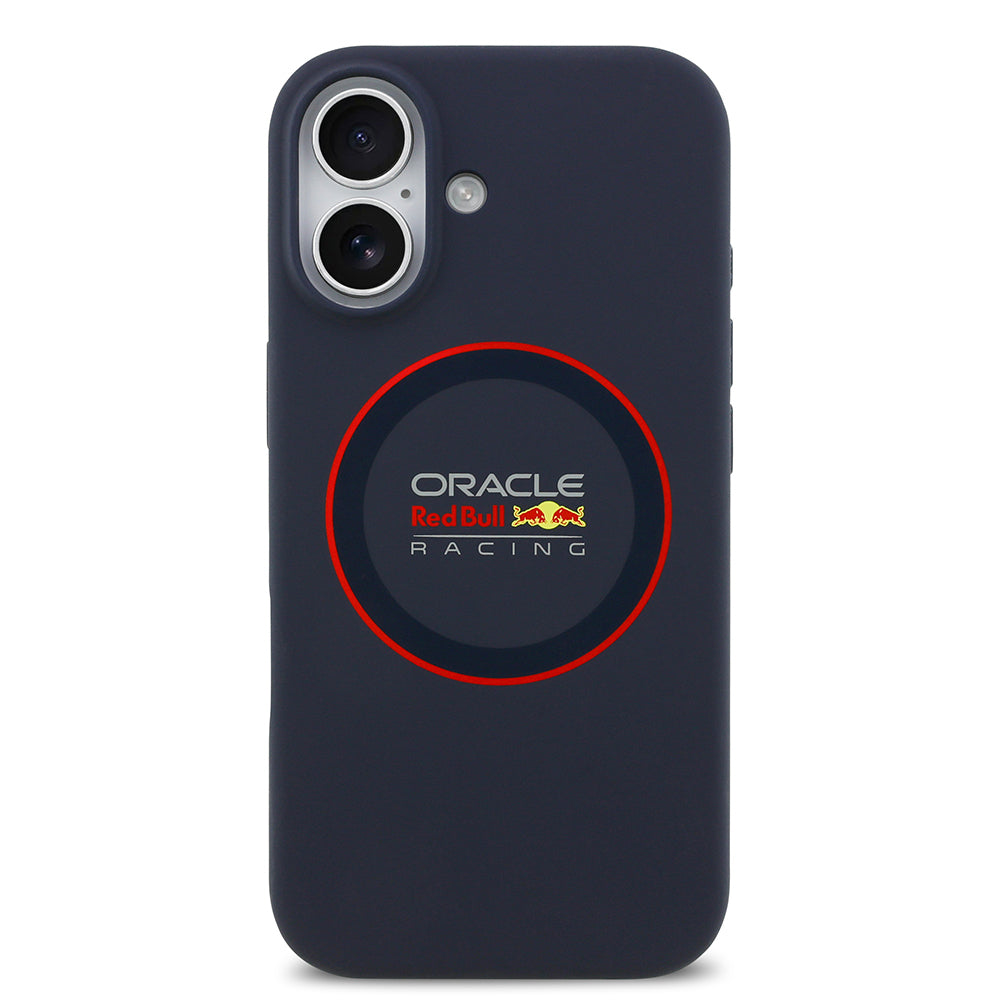 iPhone 17 Kılıf Redbull Orjinal Lisanslı M-safe Şarj Özellikli Kırmızı Halka ve Logo Silikon Kapak