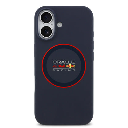 iPhone 17 Kılıf Redbull Orjinal Lisanslı M-safe Şarj Özellikli Kırmızı Halka ve Logo Silikon Kapak