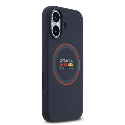iPhone 17 Kılıf Redbull Orjinal Lisanslı M-safe Şarj Özellikli Kırmızı Halka ve Logo Silikon Kapak