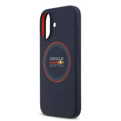 iPhone 17 Kılıf Redbull Orjinal Lisanslı M-safe Şarj Özellikli Kırmızı Halka ve Logo Silikon Kapak