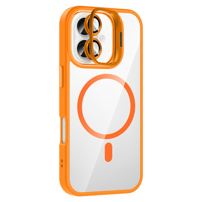Apple iPhone 17 Kılıf Standlı ve Kamera Lens Hediyeli M-Safe Şarj Özellikli Zore Etro Kapak