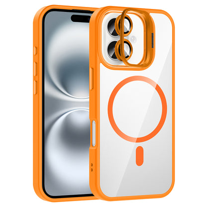Apple iPhone 17 Kılıf Standlı ve Kamera Lens Hediyeli M-Safe Şarj Özellikli Zore Etro Kapak