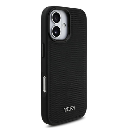 iPhone 17 Kılıf TUMI M-safe Şarj Özellikli Deri Noktalı Dizayn Kapak