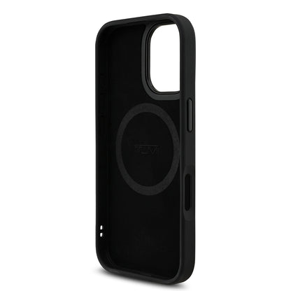 iPhone 17 Kılıf TUMI M-safe Şarj Özellikli Deri Noktalı Dizayn Kapak