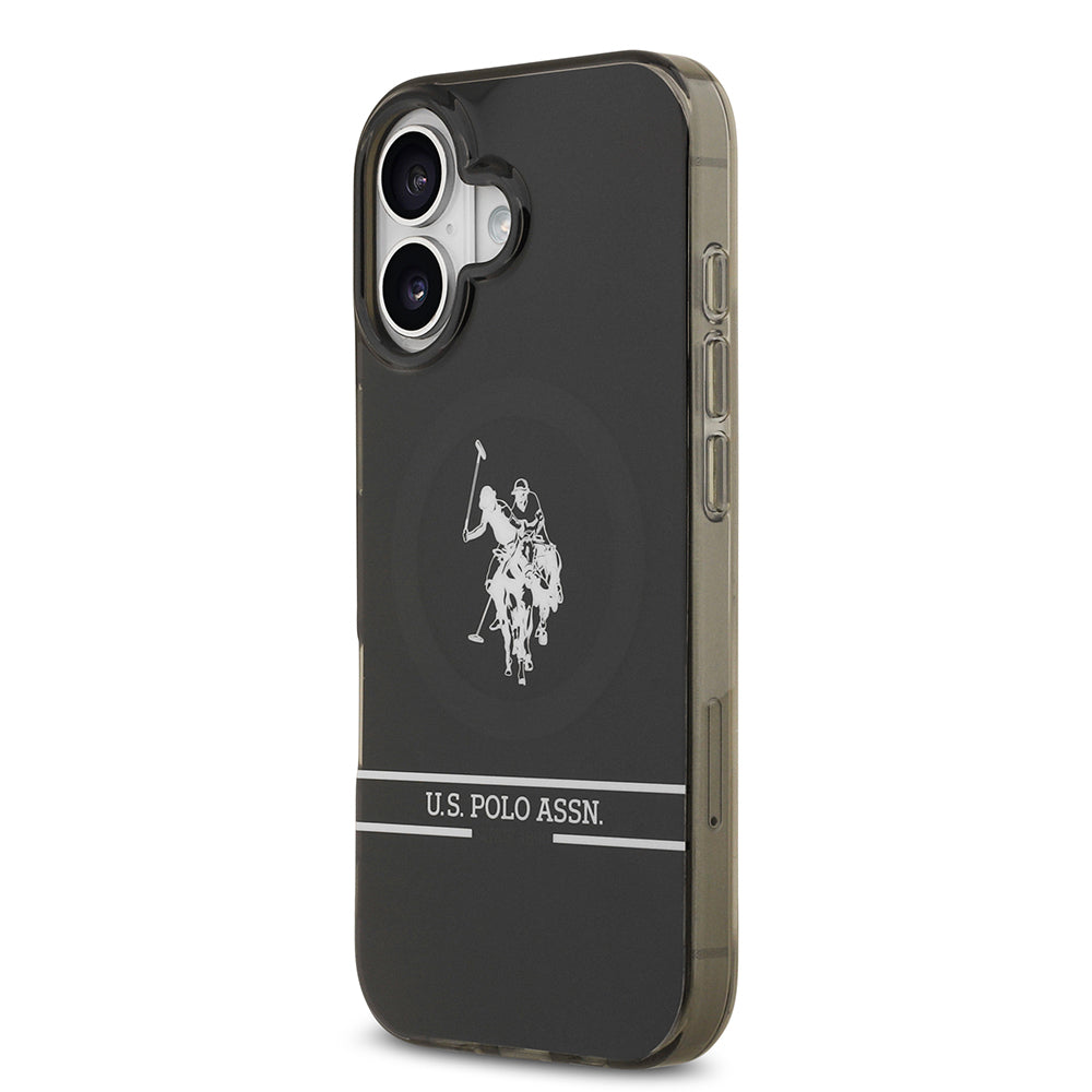 iPhone 17 Kılıf U.S. Polo Assn. Orjinal Lisanslı M-safe Şarj Özellikli IML Double Horse Stripe Logolu Kapak