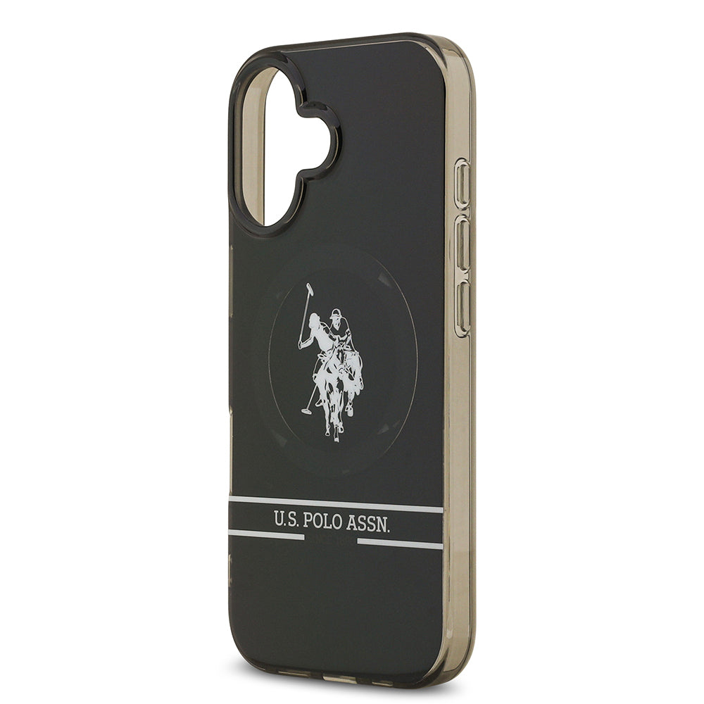 iPhone 17 Kılıf U.S. Polo Assn. Orjinal Lisanslı M-safe Şarj Özellikli IML Double Horse Stripe Logolu Kapak