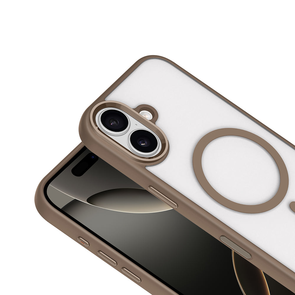 Apple iPhone 17 Kılıf Wireless Şarj Özellikli Zore Krom M-safe Silikon Kapak