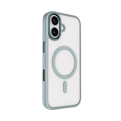 Apple iPhone 17 Kılıf Wireless Şarj Özellikli Zore Krom M-safe Silikon Kapak