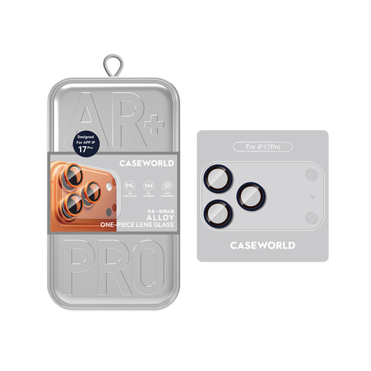 Apple iPhone 17 Pro CaseWorld Alloy One-Piece Serisi Anti Reflective Kamera Lens Koruyucu