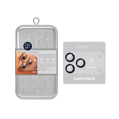 Apple iPhone 17 Pro CaseWorld Alloy Sapphire Safir One-Piece Anti Reflective Safir Kamera Lens Koruyucu