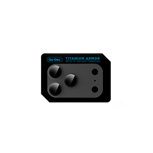 iPhone 17 Pro Go Des FC007 Titanyum Serisi Anti Reflective Kamera Lens Koruyucu
