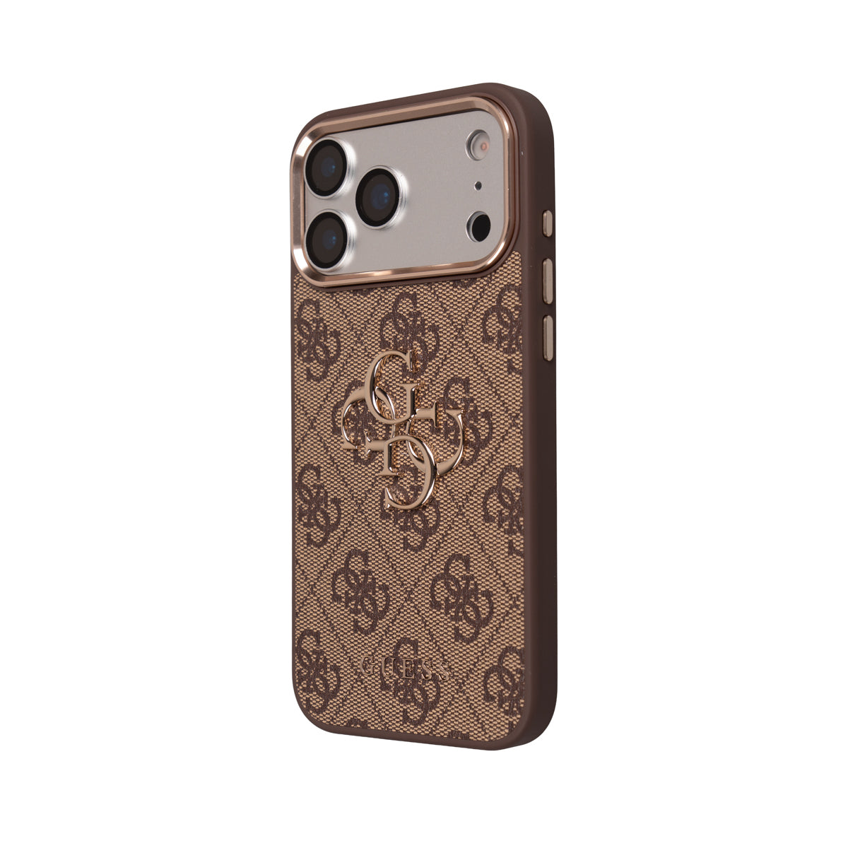 Apple iPhone 17 Pro Guess Orjinal Lisanslı Büyük 4G ve Yazı Logolu Kılıf + Ekran Koruyucu + Lens Koruyucu 3in1 Aksesuar Seti