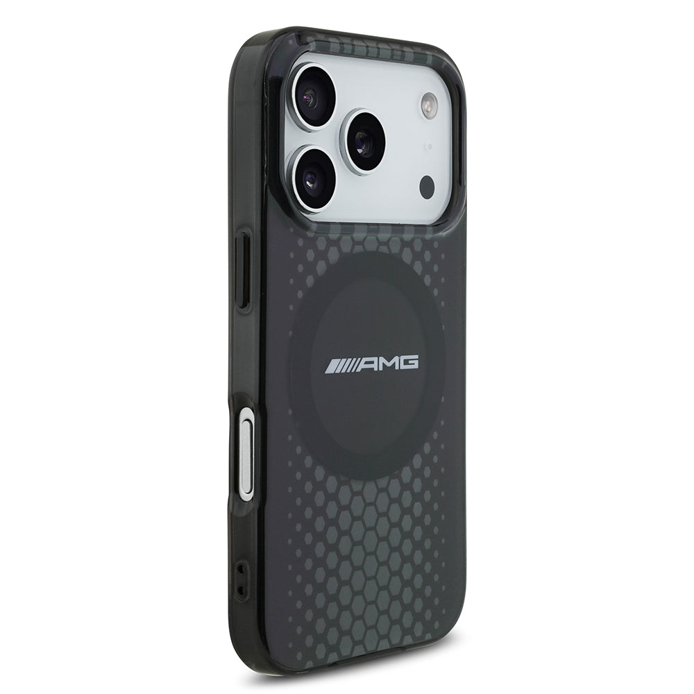 iPhone 17 Pro Kılıf AMG Orjinal Lisanslı Çift Katmanlı Büyük Logolu Petek Desenli Kapak