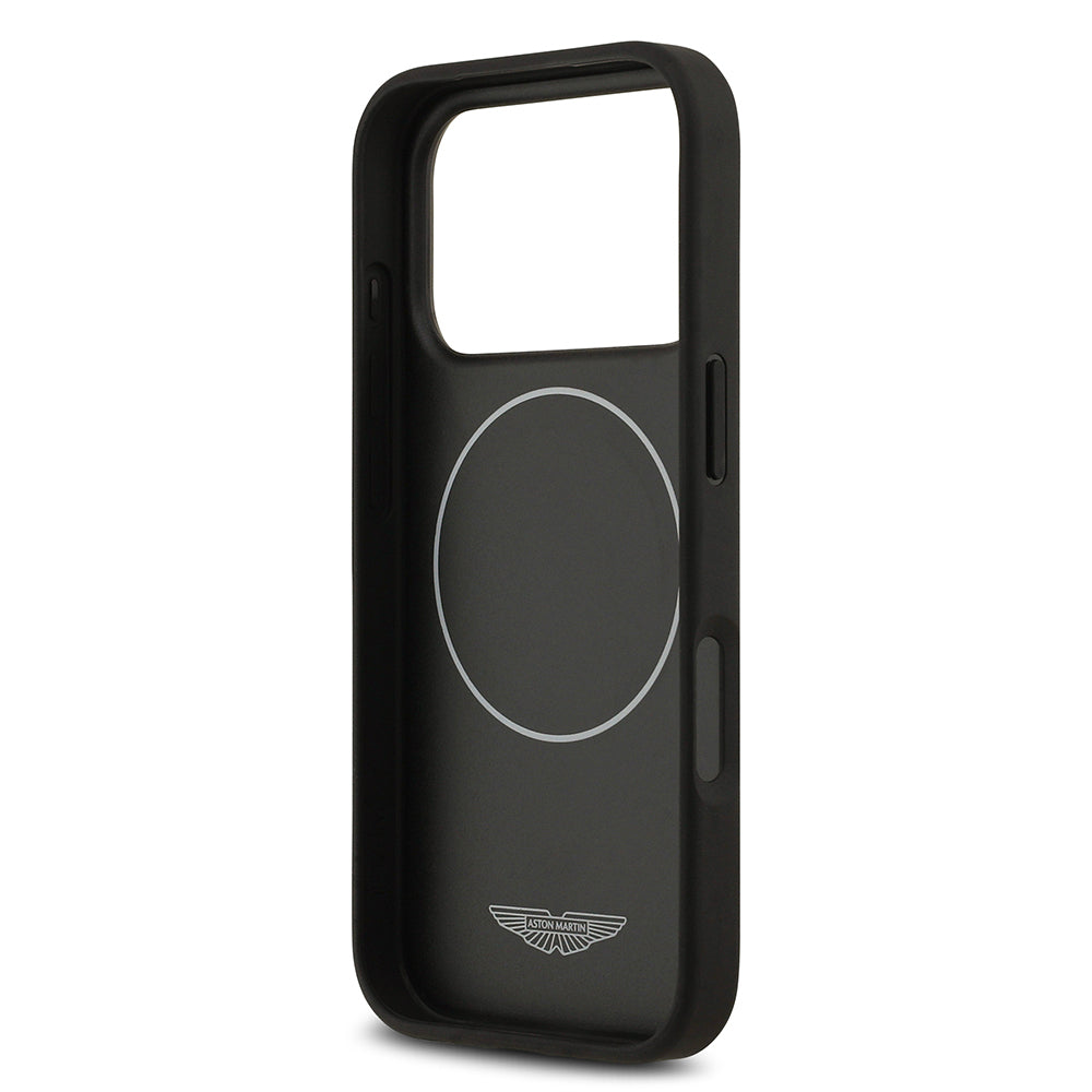 iPhone 17 Pro Kılıf Aston Martin Orjinal Lisanslı M-safe Şarj Özellikli Karbon Fiber Kevlar Kapak