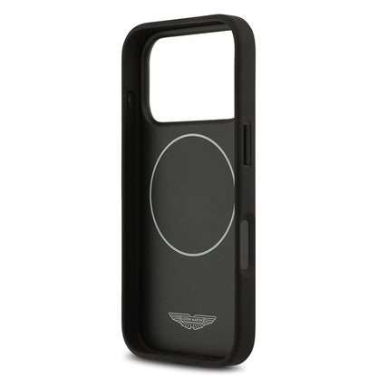 iPhone 17 Pro Kılıf Aston Martin Orjinal Lisanslı M-safe Şarj Özellikli Karbon Fiber Kevlar Kapak