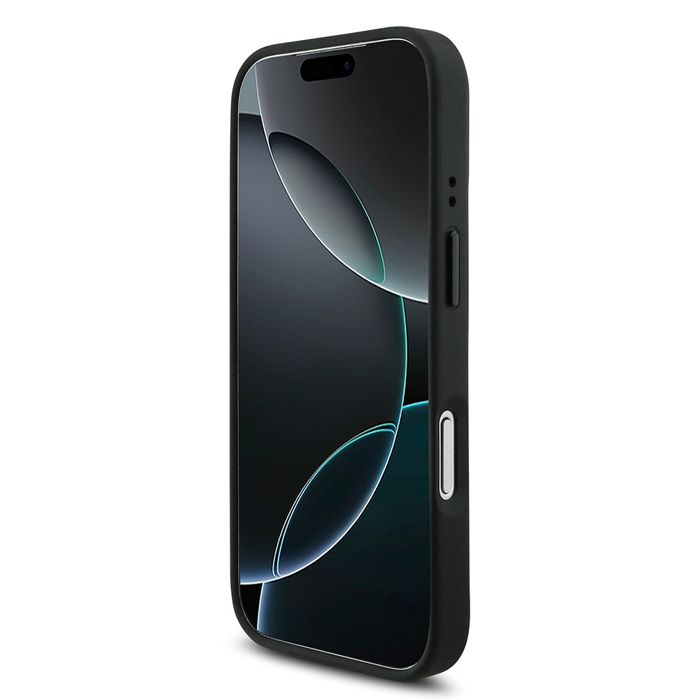 iPhone 17 Pro Kılıf BMW Orjinal Lisanslı M-safe Şarj Özellikli M Logolu Üç Şeritli Delikli Deri Kapak
