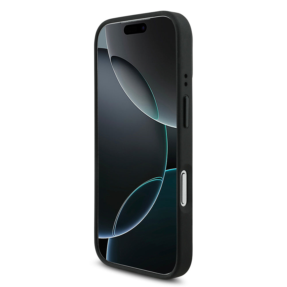 iPhone 17 Pro Kılıf BMW Orjinal Lisanslı M-safe Şarj Özellikli Metal BMW ve M Logolu PU Karbon Tasarımlı Kapak