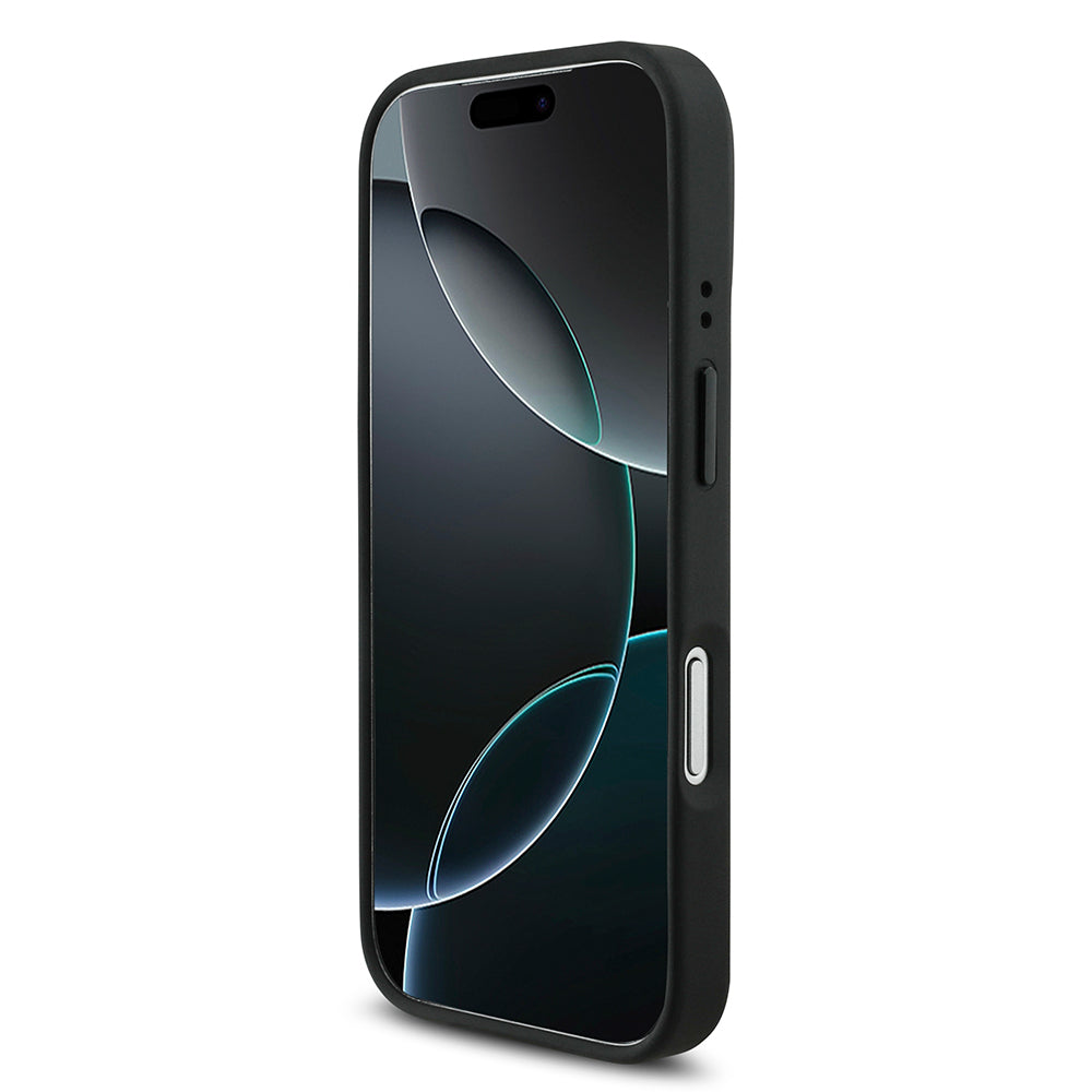 iPhone 17 Pro Kılıf BMW Orjinal Lisanslı M-safe Şarj Özellikli Metal BMW ve M Logolu PU Karbon Tasarımlı Kapak