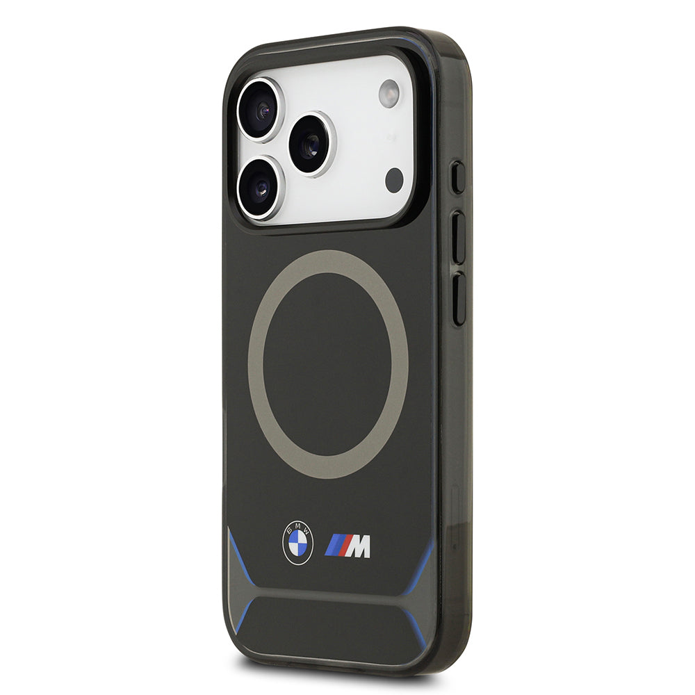 iPhone 17 Pro Kılıf BMW Orjinal Lisanslı M-safe Şarj Özellikli Metal Buton Tasarımlı IML Baskılı M Dizayn Kapak