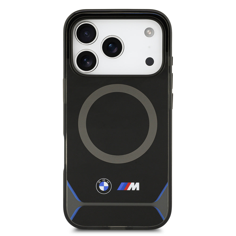 iPhone 17 Pro Kılıf BMW Orjinal Lisanslı M-safe Şarj Özellikli Metal Buton Tasarımlı IML Baskılı M Dizayn Kapak