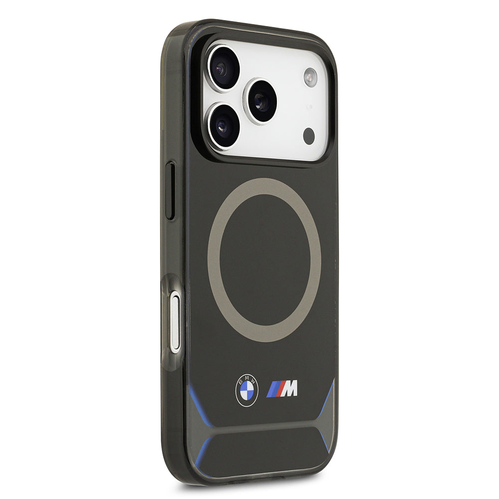 iPhone 17 Pro Kılıf BMW Orjinal Lisanslı M-safe Şarj Özellikli Metal Buton Tasarımlı IML Baskılı M Dizayn Kapak