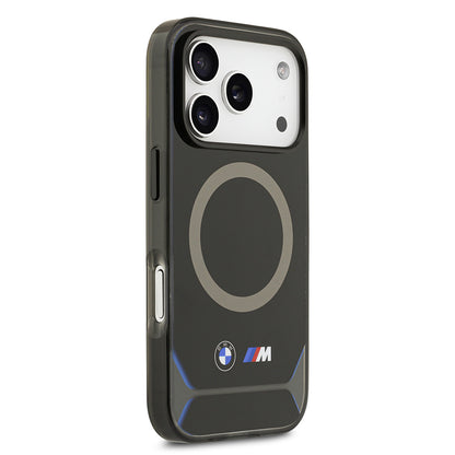 iPhone 17 Pro Kılıf BMW Orjinal Lisanslı M-safe Şarj Özellikli Metal Buton Tasarımlı IML Baskılı M Dizayn Kapak
