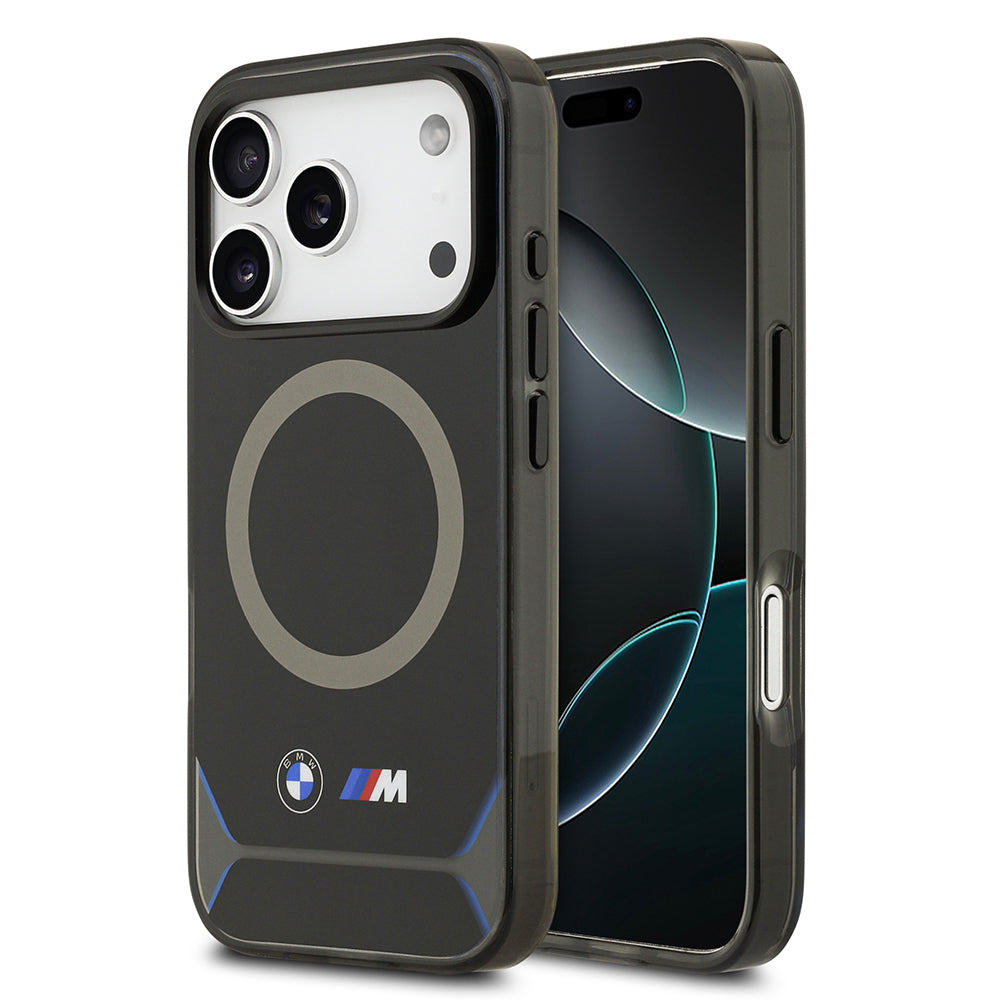 iPhone 17 Pro Kılıf BMW Orjinal Lisanslı M-safe Şarj Özellikli Metal Buton Tasarımlı IML Baskılı M Dizayn Kapak