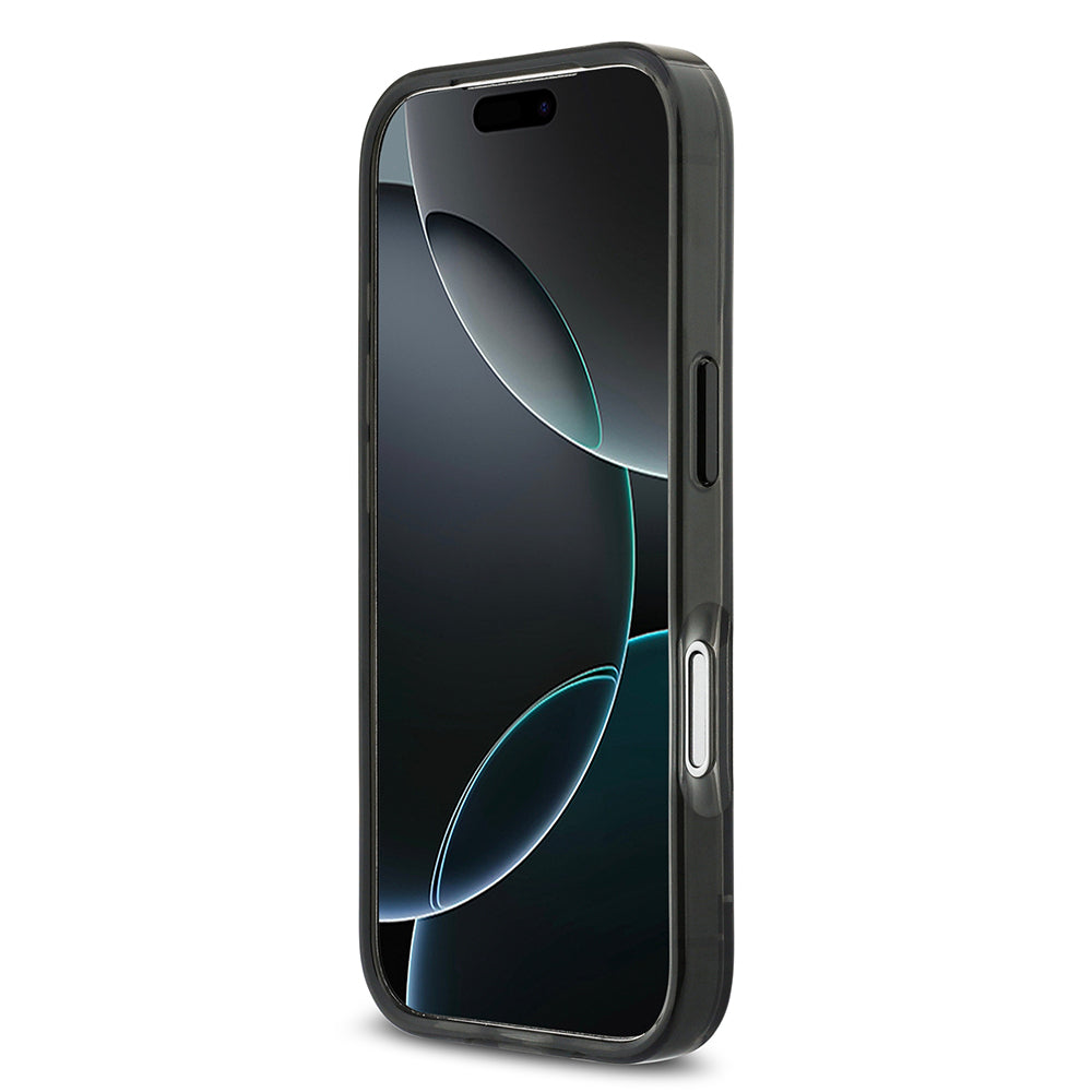 iPhone 17 Pro Kılıf BMW Orjinal Lisanslı M-safe Şarj Özellikli Metal Buton Tasarımlı Tranparan M Dizayn Kapak
